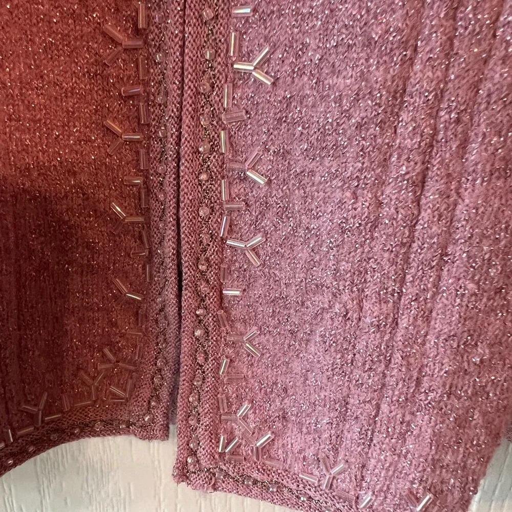 Embellished zipper womens sweater - Picture 5 of 6
